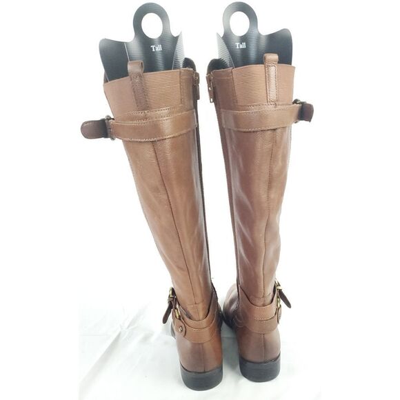 Naturalizer Brown leather low heel Boots w buckle top&ankle sz 6M inside zipper - Picture 9 of 15